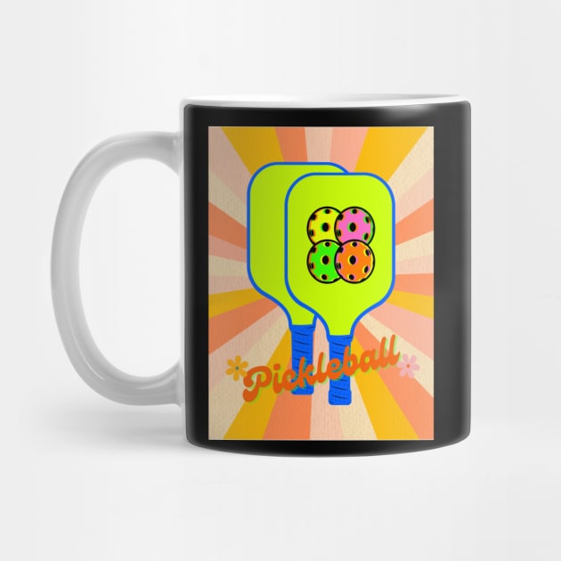 Groovy Pickleball by DadOfMo Designs